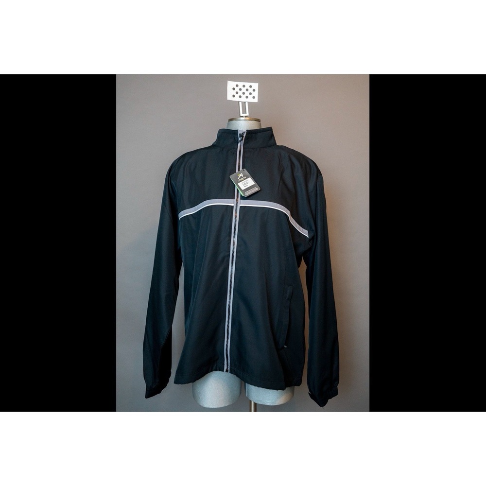 Ahead Men's Lightweight Performance Golf Jacket‎ – Black/Grey – Large NWT